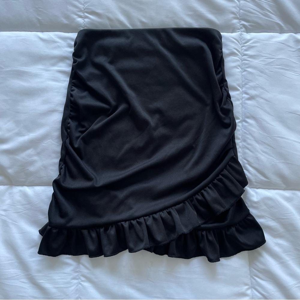 Black Ruffle Skirt